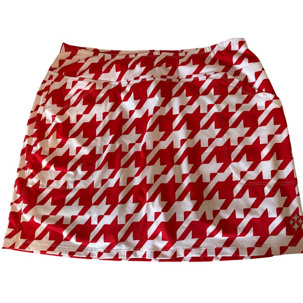 Jofit Skort red and white hounds tooth size large
